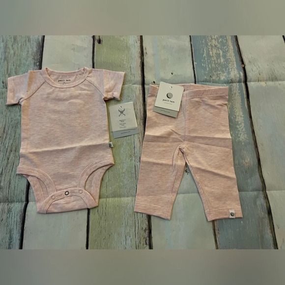 2-Piece PETIT LEM Solid Diaper Shirt and Knit Leggings Set, 3 mos, NWT - Picture 3 of 7